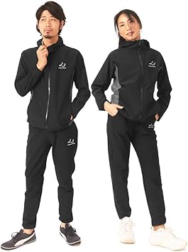 Amazon Litherbase サウナスーツ メンズ レディース ダイエット 減量 大量発汗 洗濯可能 男女兼用 上下セット 洗える トレーニング スポーツ ランニング ウェア Lither Base メンズ