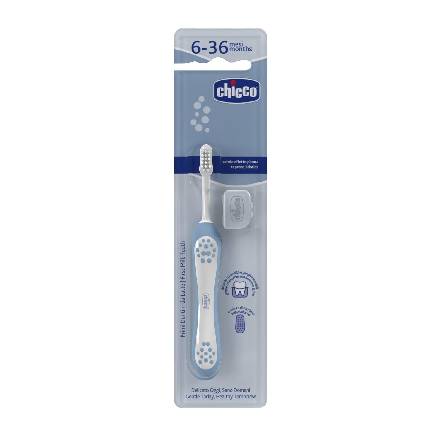 chicco Diş Fırçası, 6-36 Ay, Mavi