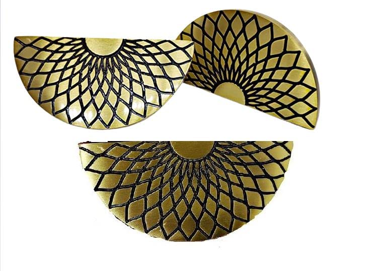 EHardware Depot: Decorative, Brass Metal, Antique Finish, Knob / Handle for Door or Drawer Piece Means (Half Semicircle) (Antique Finish Knobs (Pack of 3), 3.5 Inch) (B0B45YLR7T) Amazon Price History, Amazon Price Tracker