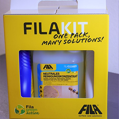 Preisvergleich Produktbild Fila Kit, Reinigungs Set für Fliesen und Spiegel, Filacleaner, Filabrio, Filaviabagno