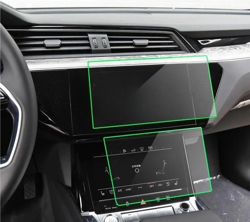 Film protection e-tron en verre trempé contre les fissures de l'écran de navigation central