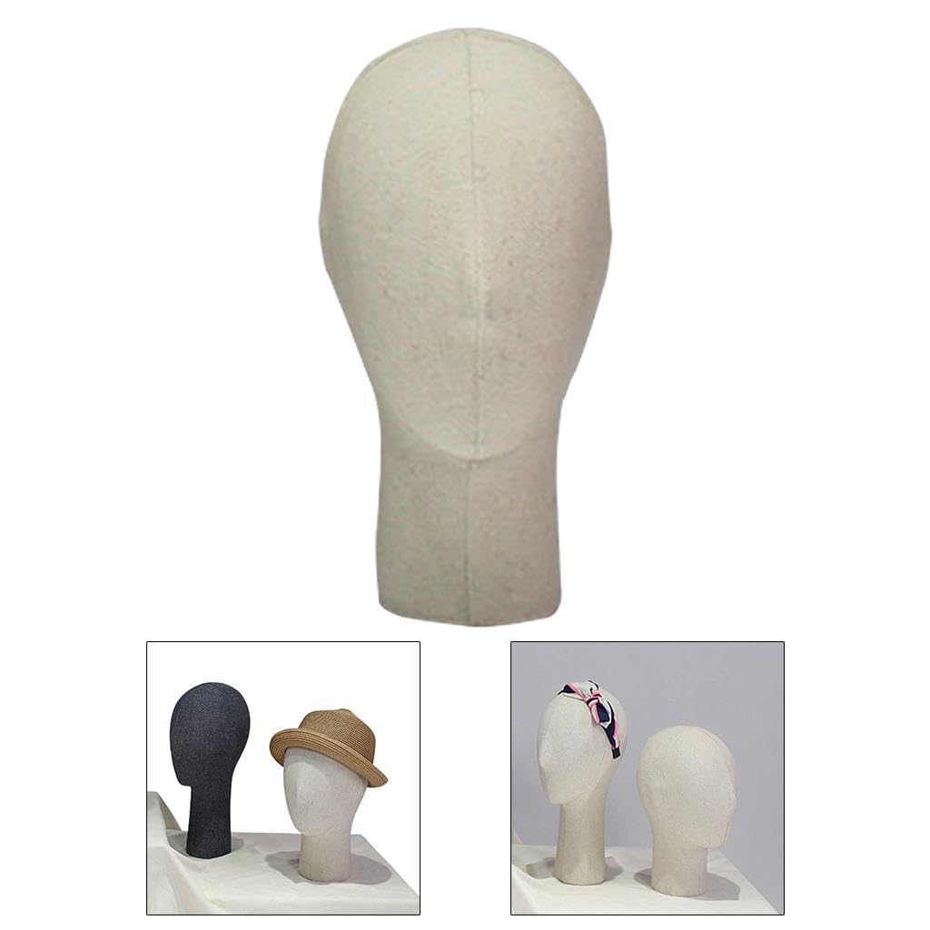 Abstract Mannequin Head for Wigs & Hats | Professional Salon Quality Stand | Travel-Friendly | Hair Extensions & Accessories Display | 2 Sizes Availab - Male Natural image 5