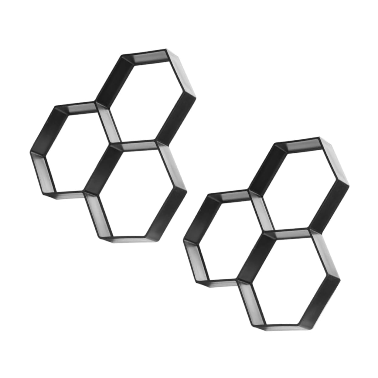 TOYANDONA Moule de Sol en Plastique Hexagonal 2Pcs Facile à Utiliser et Nettoyer pour Pavés en Ciment Jardin et Allées Extérieures