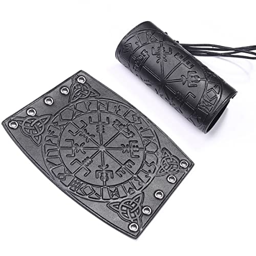 Thajaling Leather Gauntlet Wristband, Hand Made Full Grain Leather Wristband, Leather Cuffs Armband Jewelry