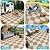 HEBE Checkered Outdoor Rug Waterproof 8x10, Reversible Plastic Straw Rug RV Camping Rug, Indoor Outdoor Patio Mat Clearance, Outside Carpet for Porch,Deck,Camper,Balcony,Backyard,Picnic