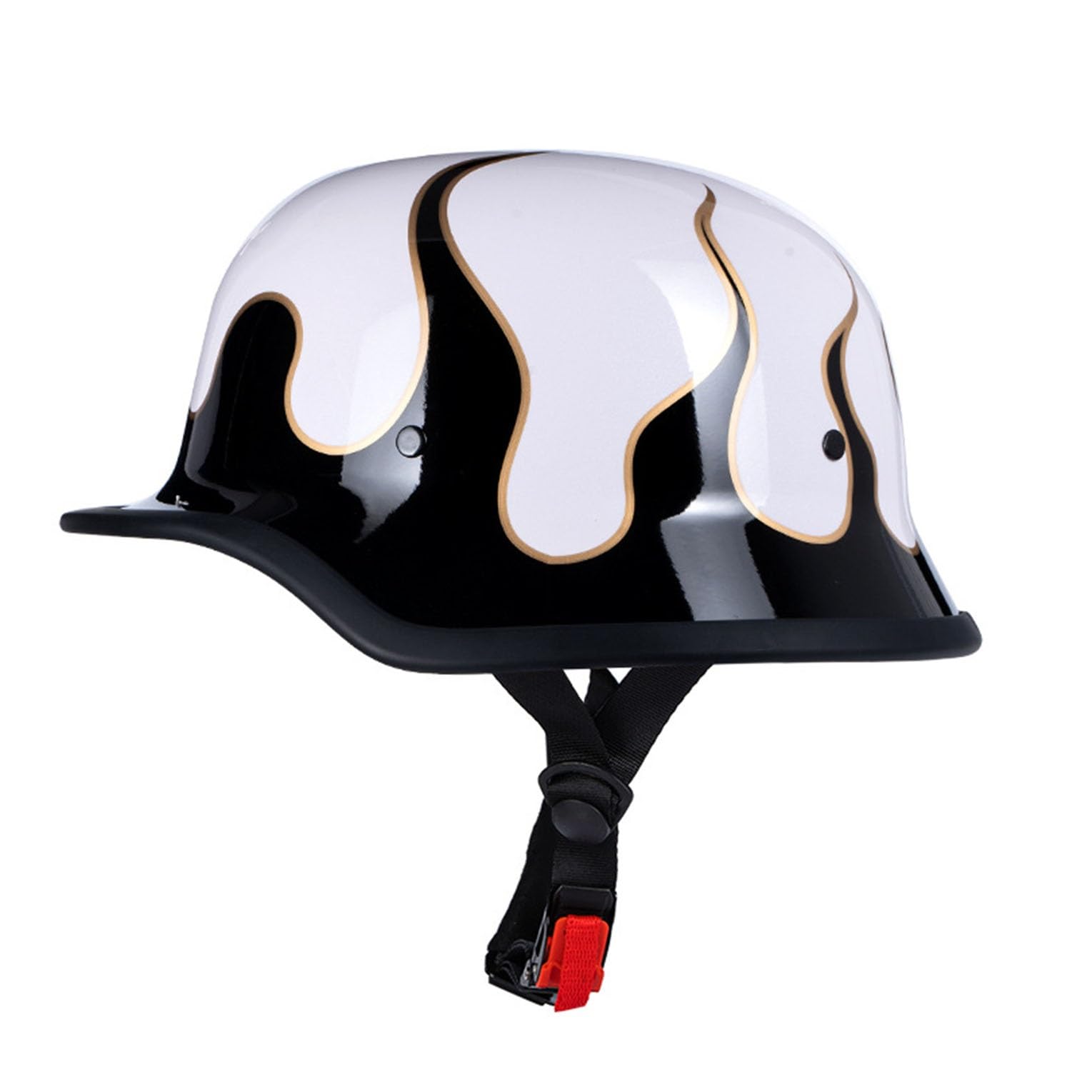 Casque moto jet vintage scooter demi-casque ouvert pour homme et femme taille XL