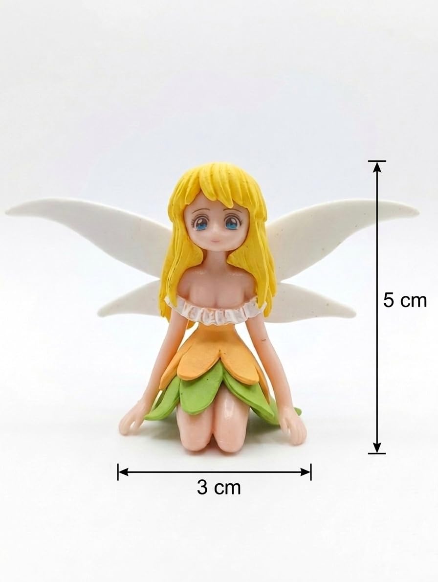 Buy Miniature Fairy Girl Figurine, Yellow Hair, Flower Petal Dress,  Aquarium Decoration, 5 cm x 3 cm Online at Low Prices in India - Amazon.in