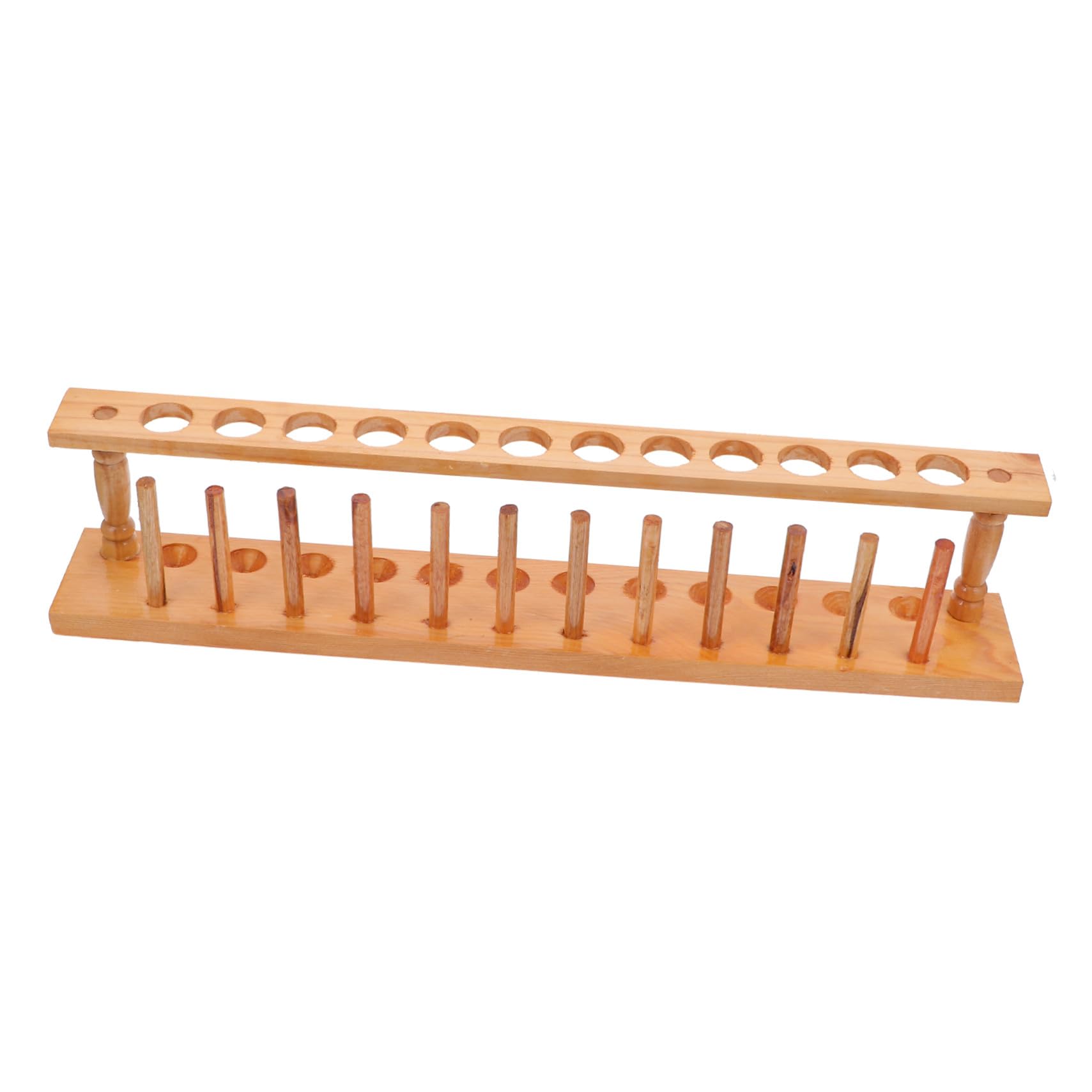 Gatuida Supporto per Provette da Laboratorio Leggero e Sicuro in Legno Beige Rack di Stoccaggio Pratico e Resistente per Uso Scolastico e Laboratoriale