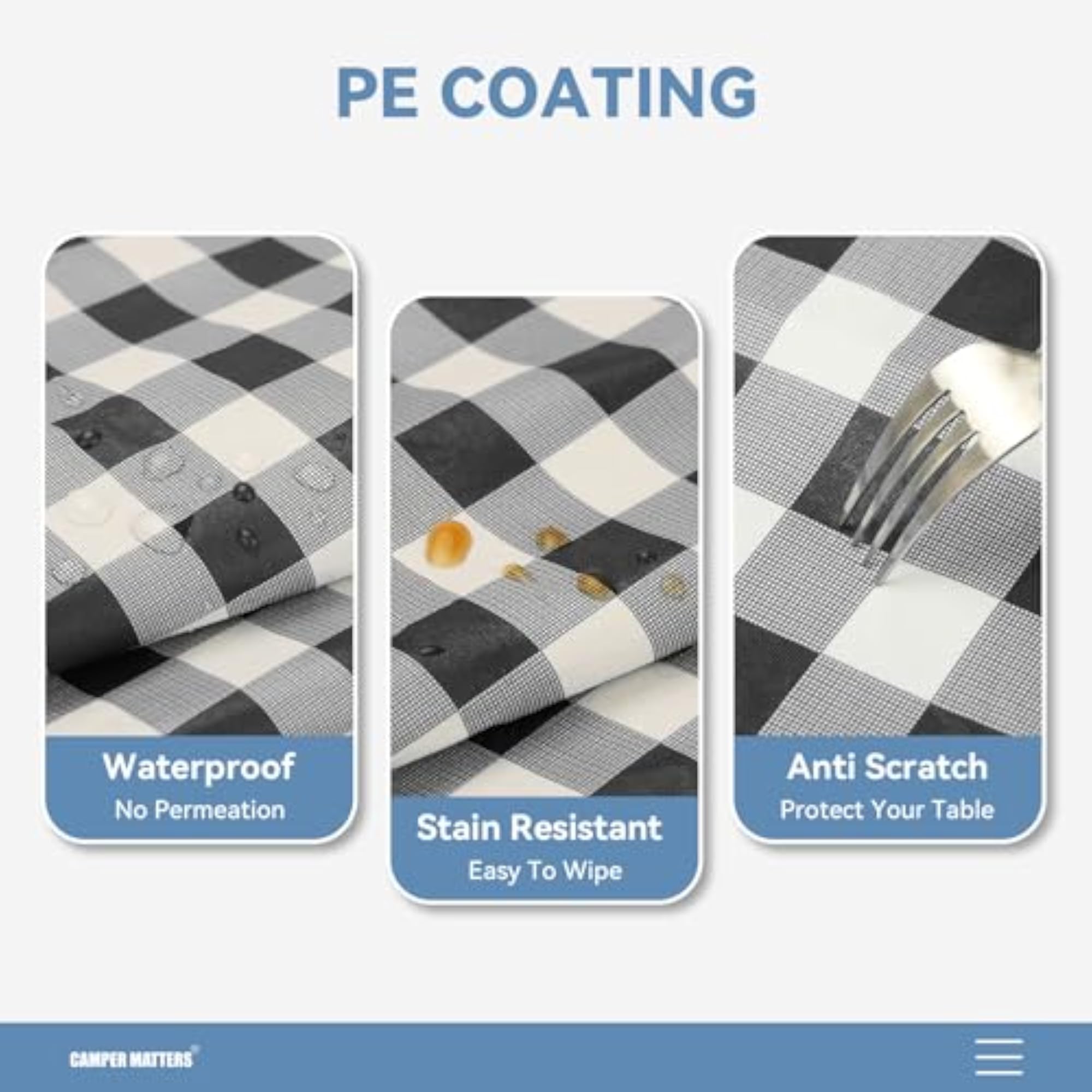 Picnic Table Cover and Bench Covers, Fitted Tablecloth Set