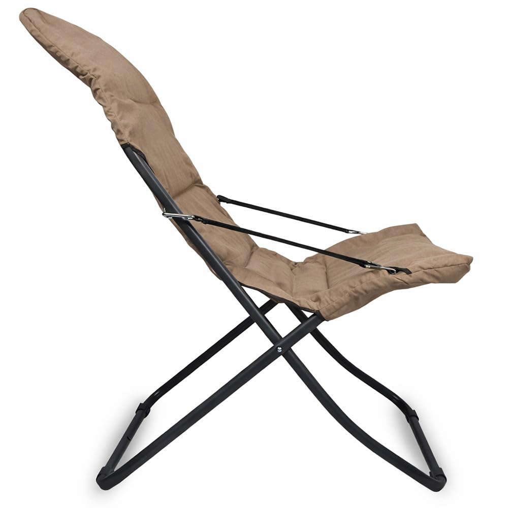 Stiliac Poltrona Imbottita Floris canapone, Tortora/Marrone, 132 x 58 x 11cm