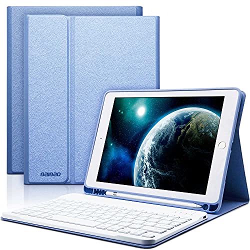 iPad 9.7 Keyboard Case for iPad 6th Generation 2018, iPad 9.7 5th Gen 2017, iPad Air 1, iPad Air 2 Case with Keyboard, Pencil Holder,Bluetooth Wireless Detachable Keyboard 9.7 inch iPad Cover