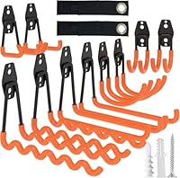 HSTMYFS Schwerlast Wandhaken (12er Set) – Haken für Garage, Werkstatt & Garten – Robuster Gerätehalter für Fahrräder, Leitern, Werkzeuge, Gartengeräte
