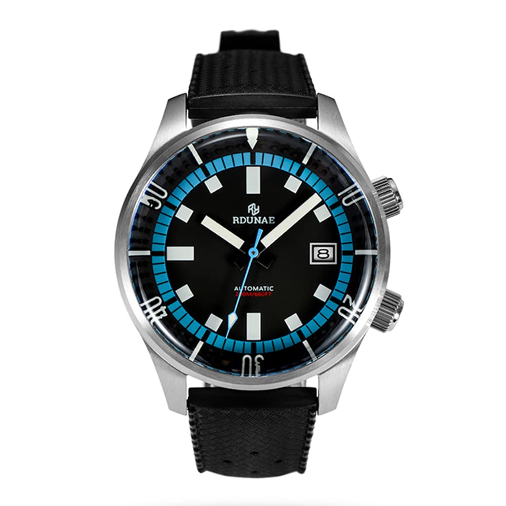 RDUNAE/RETANGULA R3 43 mm Herren-Armbanduhr, automatisch, mechanisch, luxuriös, Saphirglas, Taucher-Armbanduhr, Farbe, 1