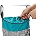 HOMEST Mesh Clothespin Bag, Hanging Clothes Pin Bag with Drawstring, Storage Organizer with Hook, Machine Washable, Sky Blue