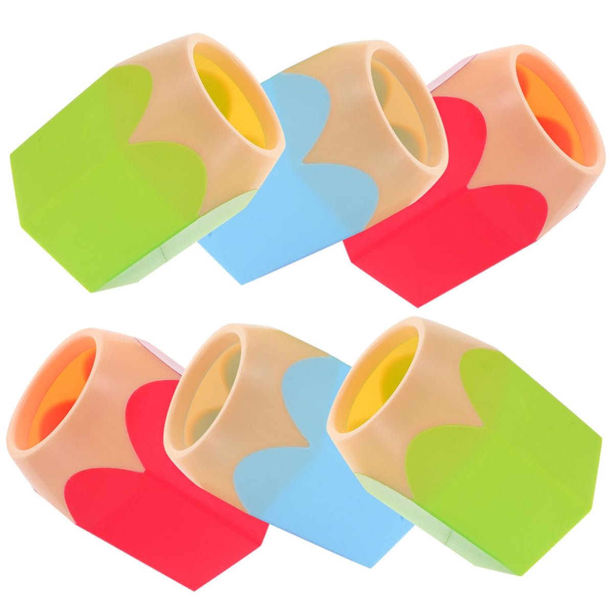 BESPORTBLE 6 Pezzi Portapenne da Scrivania Colorato Design a Punta di Matita, Organizer Multifunzione in Abs, Salvaspazio e Adatto a Studenti per Uso Desktop e Cosmetici Stile Casuale