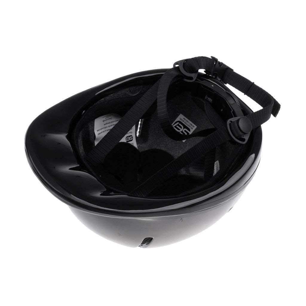 Casco da equitazione regolabile per bambini, per sport e cavalli, nero