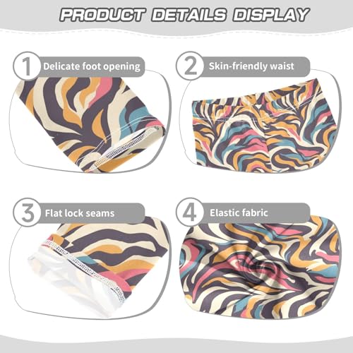 Tigers Animal Animal Print Kids Baby Girls Active Leggings Casual High Waisted Sweatpants Exercise3