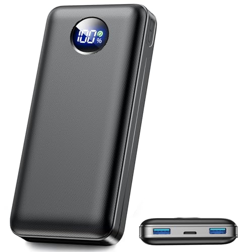 Powerbank 26800mAh 22.5W Schnellladefunktion Externer Akku mit 3 Ausgänge (USB-C 20W PD 3.0 & QC 3.0 USB-A) Flugzeugzulassung Kompaktes Ladegerät für iPhone 17 16 15 Samsung iPad Carbon