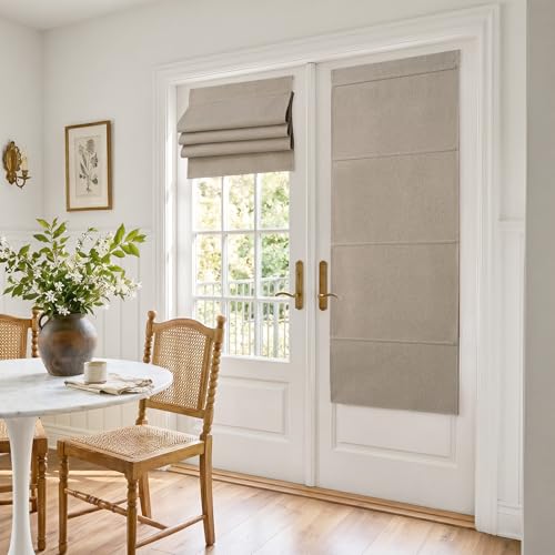 NICETOWN 100% Blackout French Door Curtain