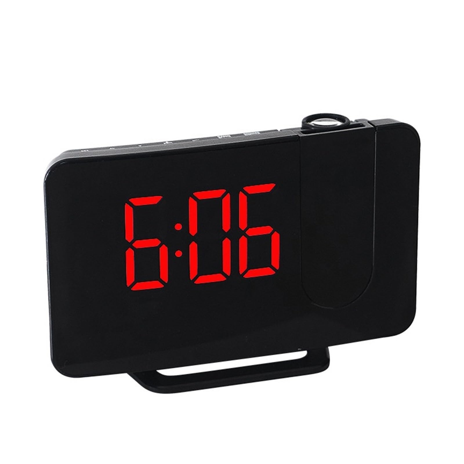 KOESRXNQW FM Radio LED Digital Smart Alarm Clock Watch Table Electronic Desktop Clocks USB Wake Up With 180° Time Projector Snooze Clear Projection(Red)