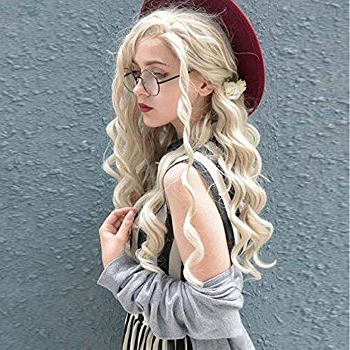 Imstyle Blonde Wigs for Women Ash Blonde Lace Front Wigs Synthetic Hair Long