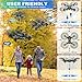 Drone with 1080P Camera, Foldable Drone for Beginners with Light, Upgrade Altitude Hold, Gesture Selfie, Waypoint Fly, 3D Flip, 3 Speed Mode, Circle Fly, One Key Start