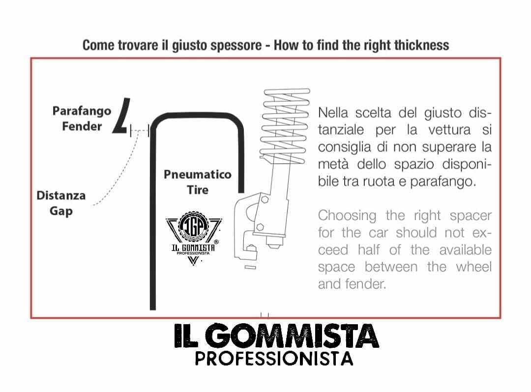 IGP 4 DISTANZIALI 16 + 16 mm 5x110 65.1 + 20 BULLONI compatibili con STELVIO - GIULIA - 159 - BRERA - SPIDER OK AUTO RUOTA CERCHI IN LEGA no vitine di fissaggio