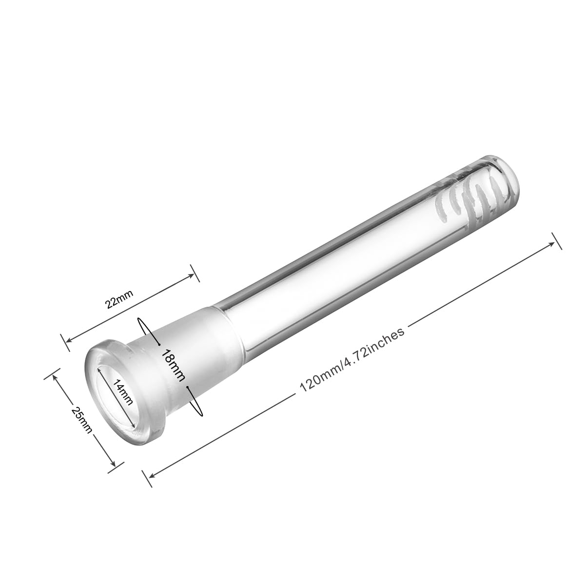 Adaptateur diffuseur Chimique à Tige inférieure, 18 mm, 12 cm, Pack de 3