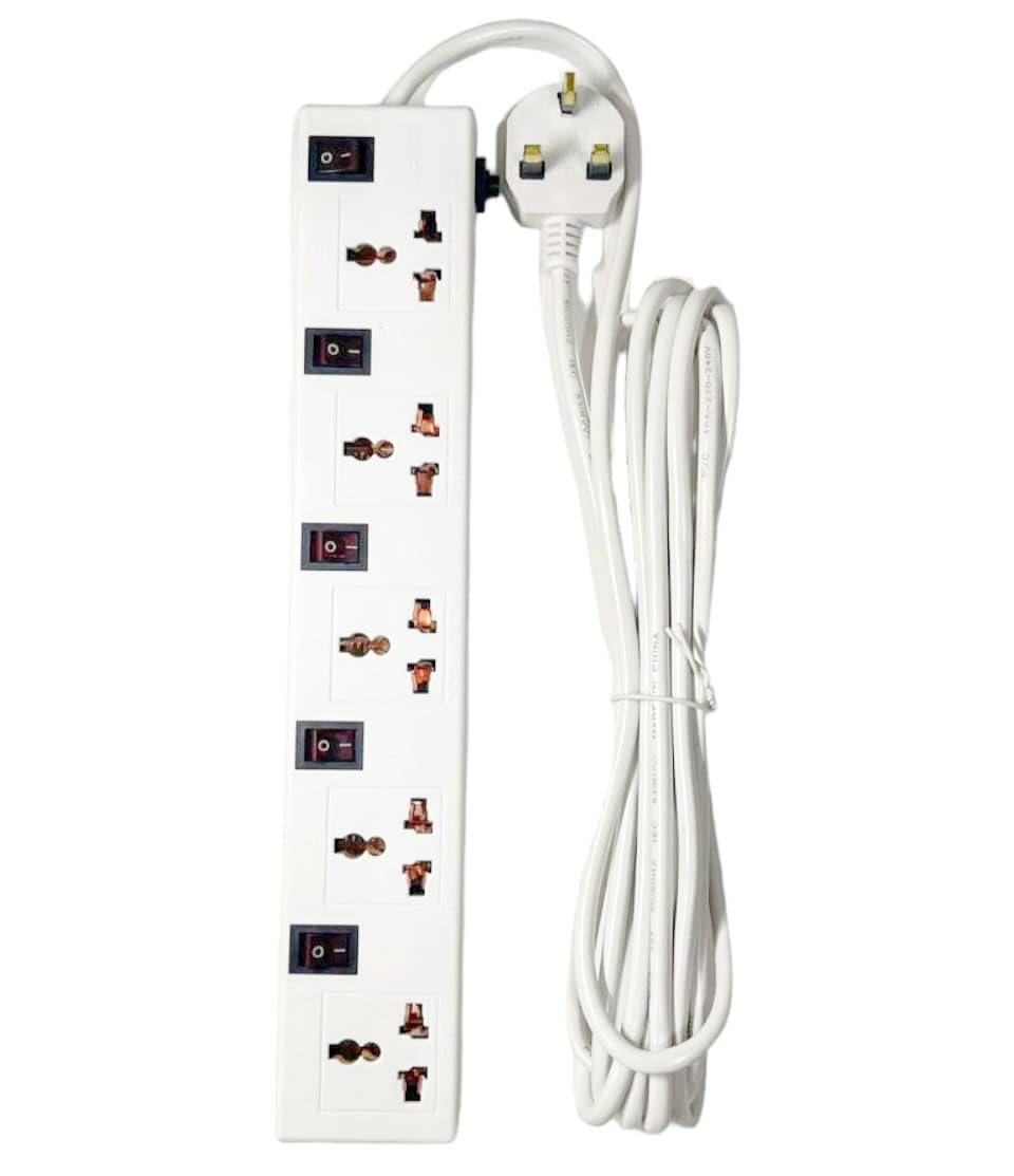 Extension Cord 5 Meter Wire Extension Board 5 Way Switch | Desertcart INDIA