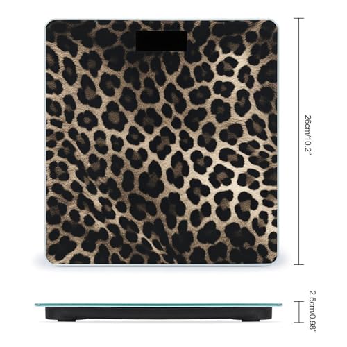 Báscula digital para baño estampado leopardo miniatura 2