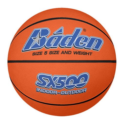 Baden Junior SX Range Composite Rubber Basketball, Indoor and Outdoor Ball, Tan, Size 5