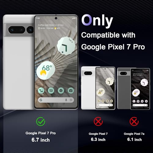 Image of Case for Google Pixel 7 Pro, Military Grade Drop Protection Phone Case, Yellowing Resistant, Anti-Scratch Hard PC Back, Shockproof Hard Ultra-Thin Protective Cover, Clear