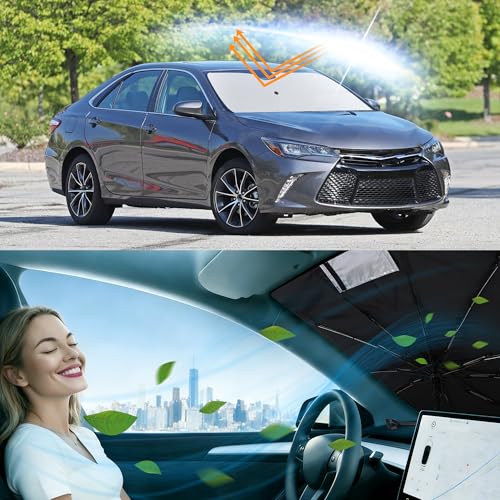 Image of Windshield Sun Shade Umbrella for 2012-2017 Camry for Toyota