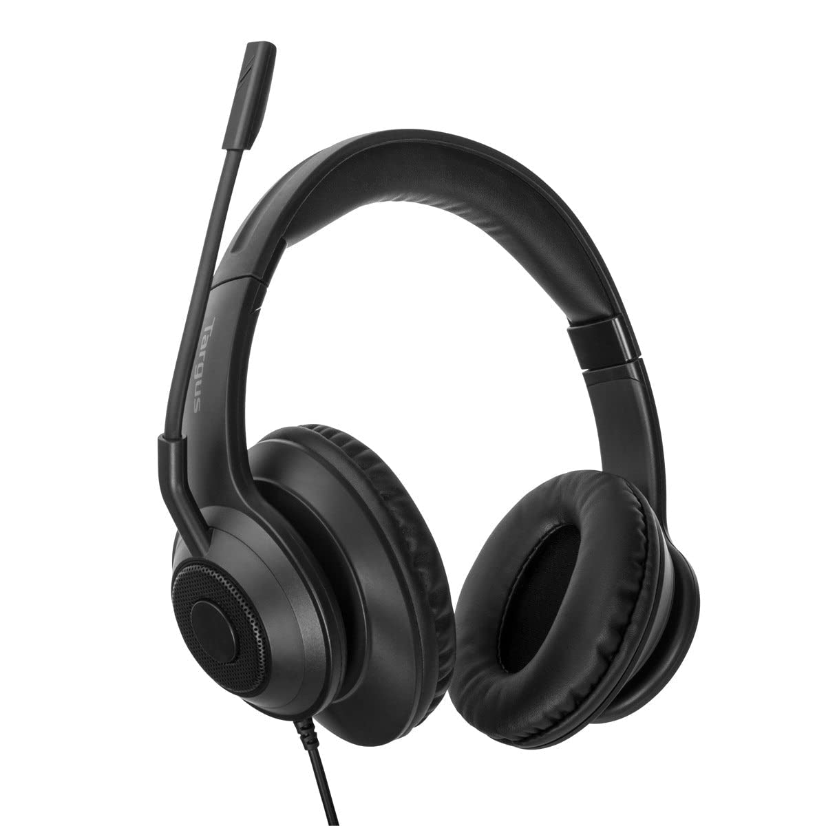 Targus Stereo-Headset, kabelgebunden, USB-Anschluss, 1,8 m Kabel, mit omnidirektionalem Bügelmikrofon und Umgebungsgeräusch-Unterdrückungstechnologie, Schwarz, 17,50 x 17,80 x 7,50 cm, AEH102GL