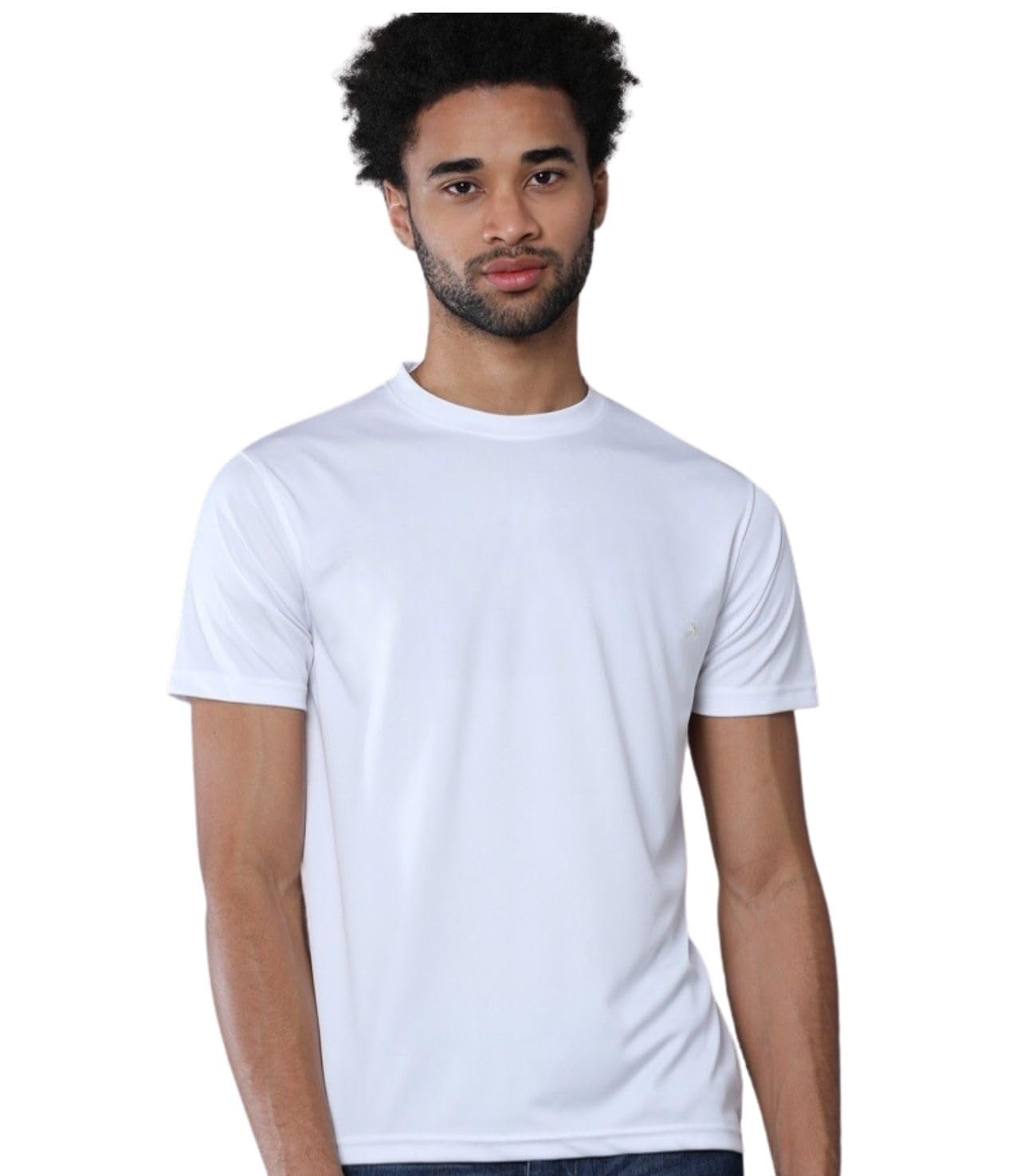 REPUBLICMen's Regular Fit Polyester Dri Fit Round Neck T Shirt Half Sleeve