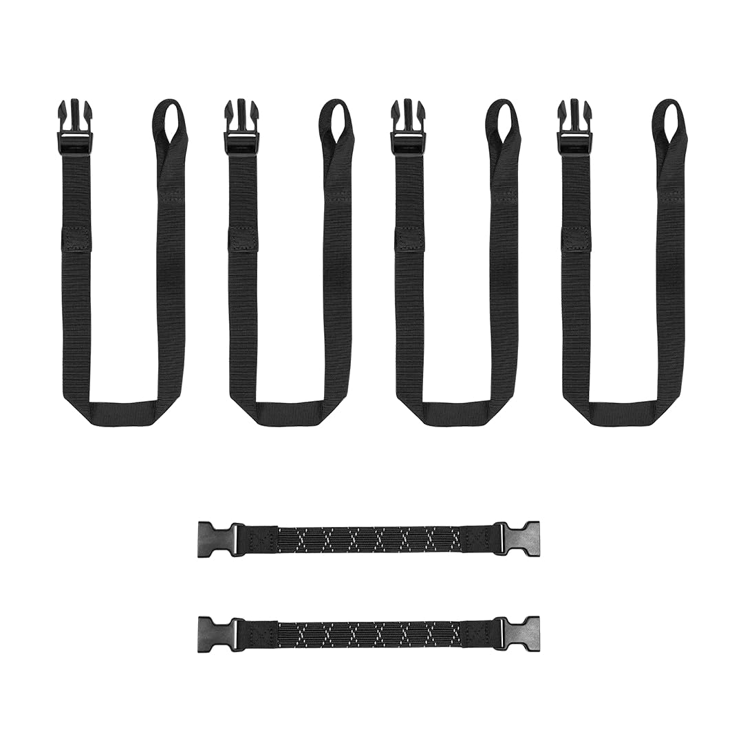 ViaTerra Universal Quick Release Bungee Tie Down Straps | Heavy Duty Elastic Webbing | for Securing Duffels, Drybags & Motorcycle Luggage-image-17