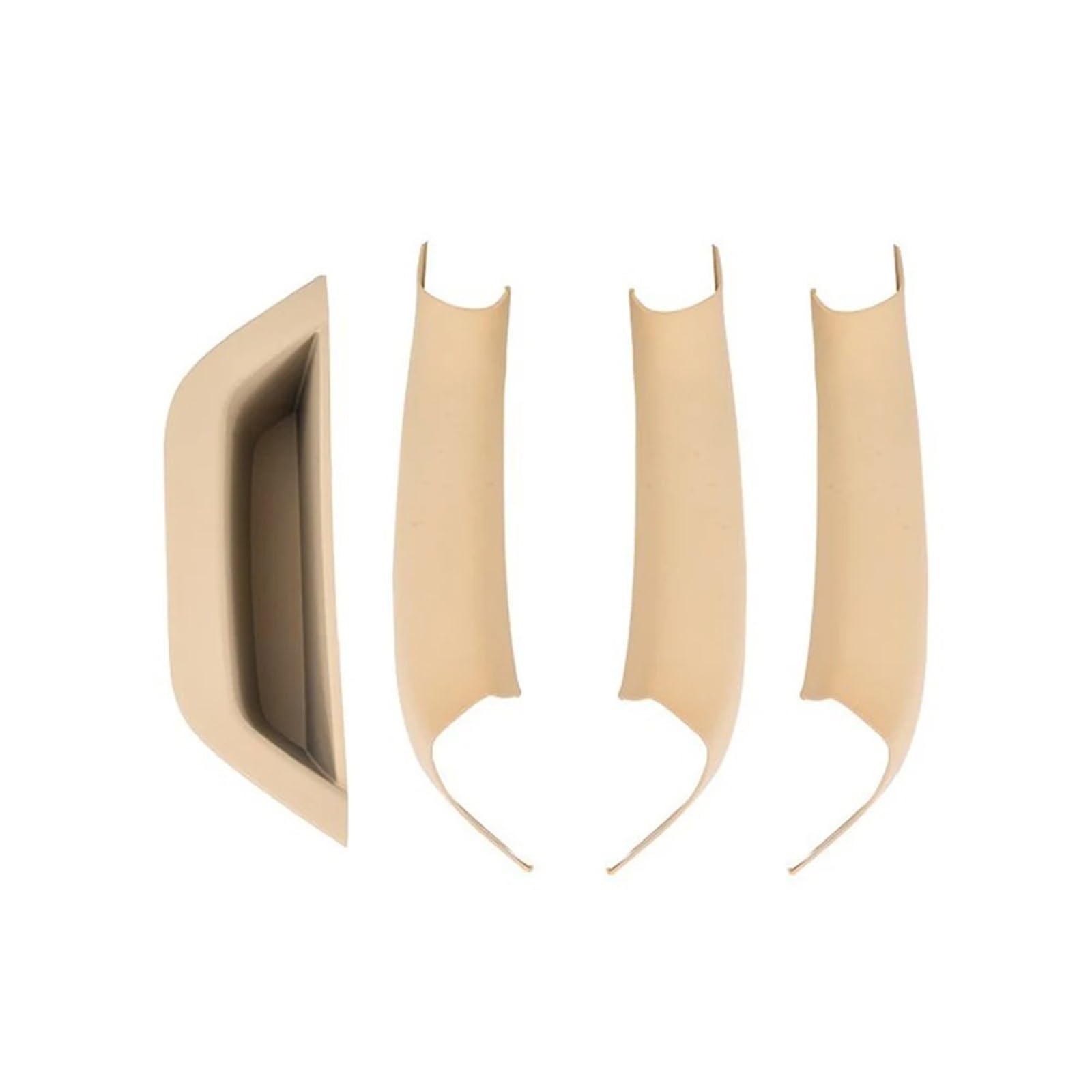 PPBQRVLF Front Interior Pull for BMW for X3 for X4 F25 F26 2010-2016 Car Interior Door Handle Panel Pull Cover LHD Black Beige Carbon Fiber Door Handle(4Piece Beige)