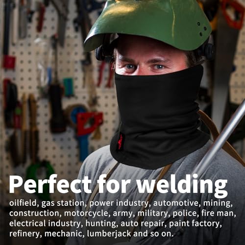 FR Face Mask For Men CATHRC2 Flame Resistant Neck Gaiter Covering 100% Cotton Arc Flash Welding Shield Protector 12CAL4