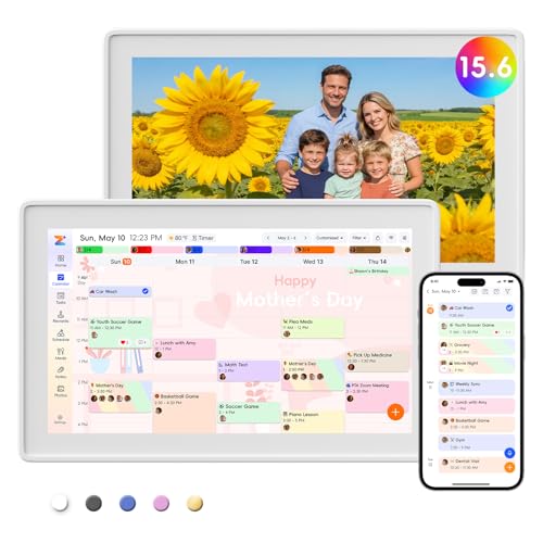 Westsee 15.6' Digital Calendar Frame – Interactive Touchscreen Eletronic Calendars, Smart Family...