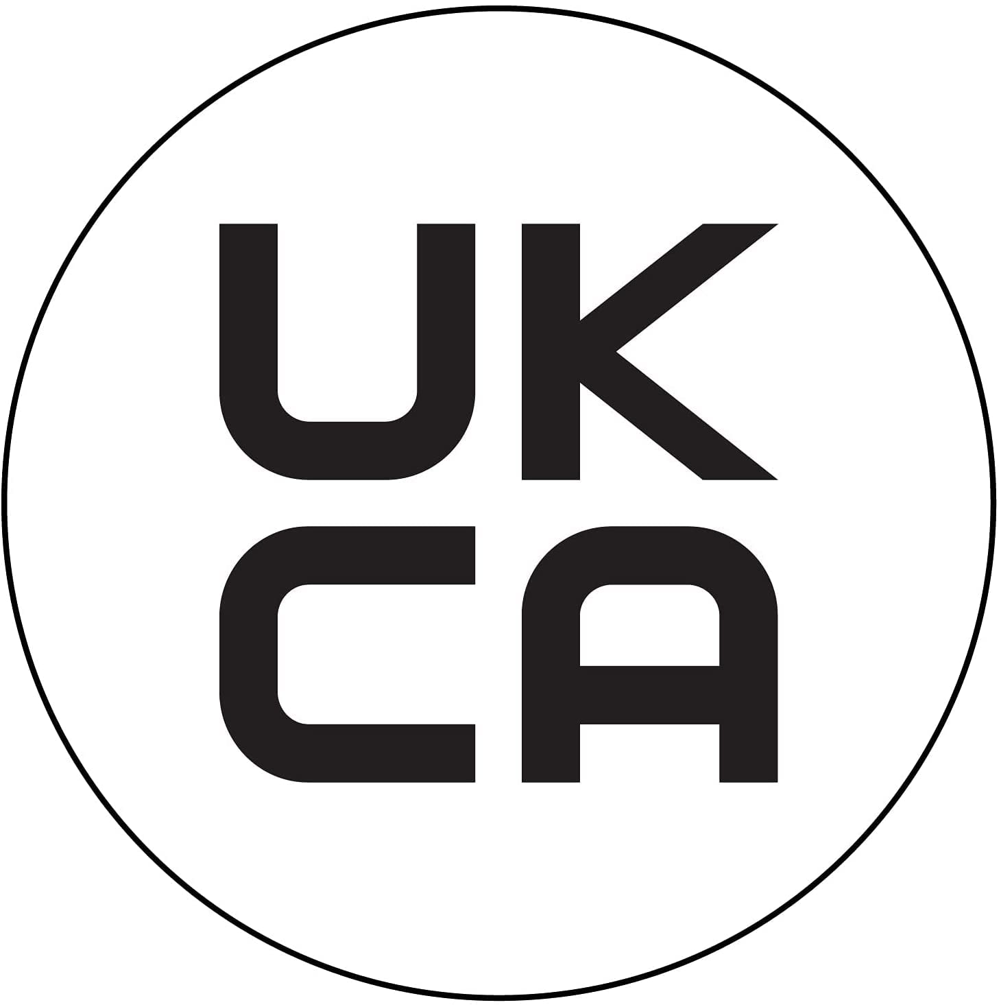 Customark LimitedCustomark Limited UKCA Labels - 15mm Diameter - Self Adhesive White Vinyl - Price per Pack of 1000 UKCA Labels (P/NO. UKCA15A)