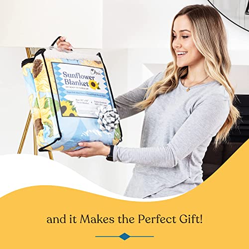 =K9 50x60 Inch Luxuriously Ultra Soft Bright and Cheerful Sunflower Throw Blanket - Beautiful Sunflower Decor for Bedroom or Living Room - Image 6