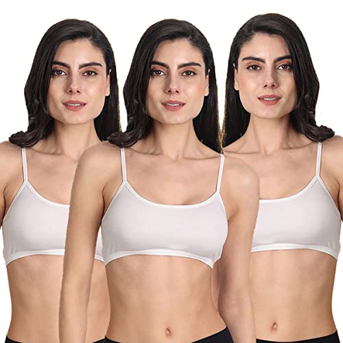Image of Aimly Women's Cotton Non-Padded Non-Wired Low Coverage Sports Bra Pack of 3