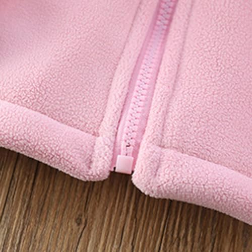 RNTOP Toddler Baby Fleece Jacket Boys Girls Full Zip Fleece Jacket Kids Long Sleeve Coat with Pockets (Green, 5-6 Years)