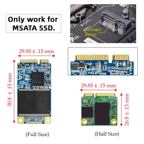 Adaptador USB 3.0 Tipo C y Tipo A a MSATA SSD 5Gbps miniatura 7