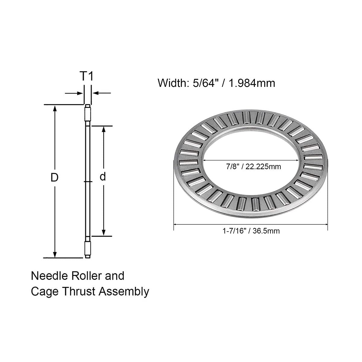 PZRT 2 Sets Thrust Needle Roller Bearings NTA1423 2TRA Thrust Needle Roller Bearing With Two Washers - View #5
