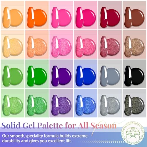 Set de 24 colores ABAC Gel para uñas Ombre miniatura 4