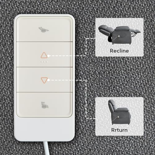Sillón reclinable eléctrico Gris oscuro miniatura 6