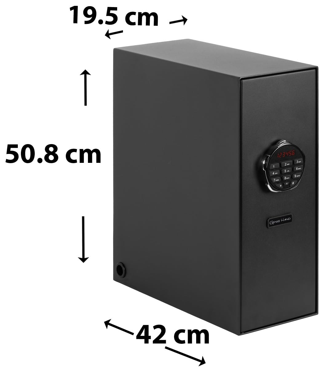 Genie Hand | Cassaforte Elettronica per Hotel, Residenze per Studenti e Ospedali con Alloggiamento per Computer Portatile fino a 17"- Serratura B-Class - Sistema Anti Bounce