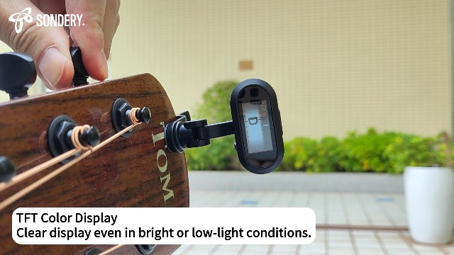 Accordatore A Clip Sondery Ricaricabile - Per Chitarra, Basso, Ukulele E Strumenti A Fiato, Display TFT, 410-460Hz - Foto 2