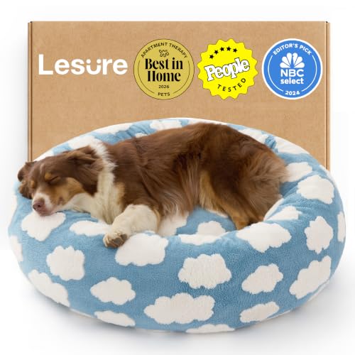 Lesure Donut Dog Bed 36-Inch Blue